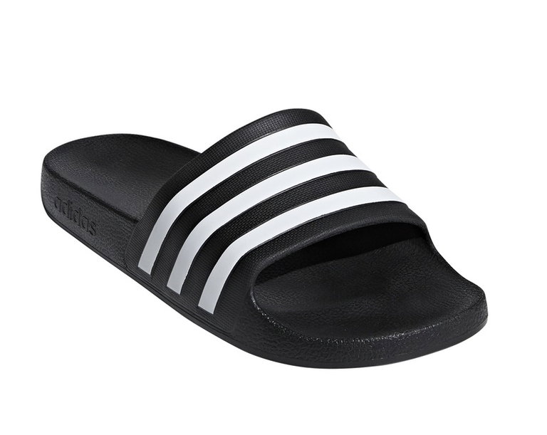 adidas Badeschuhe Adilette Aqua 3-Streifen (Cloudfoam Fußbett, vorgeformter EVA-Riemen) schwarz/weiss - 1 Paar